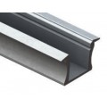 Perfil Aluminio Empotrar LINE 24x14mm. para tiras LED, barra 2 Metros