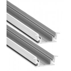Perfil empotrar suelo pisable aluminio anodizado 26,6x11mm para tiras LED, 6 Metros (2 tramos de 3mts) Perfil empotrar suelo pisable aluminio anodizado 26,6x11mm para tiras LED, 6 Metros (2 tramos de 3mts)