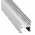 Perfil Empotrar Pisable Suelo de aluminio anodizado 28x40mm para tiras LED, barra 2 Metros