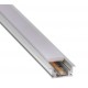 Perfil empotrar suelo pisable aluminio anodizado 26,6x11mm para tiras LED, barra 2 Metros