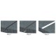 Perfil Empotrar Pisable Suelo de aluminio anodizado en plata 20,80x26mm, barra 2 Metros