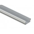 Perfil empotrar suelo pisable aluminio anodizado 19,2x8,3mm para tiras LED, barra 2 Metros