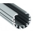 Perfil Redondo aluminio anodizado 39mm para tiras LED, barra 2 Metros