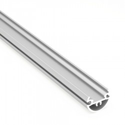 Perfil Redondo aluminio  lacado Blanco 19,7mm para tiras LED, barra 2 Metros