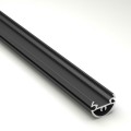 Perfil Redondo aluminio anodizado Negro 19,7mm para tiras LED, barra 2 Metros