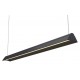 Perfil Redondo aluminio anodizado Negro 19,7mm para tiras LED, barra 2 Metros