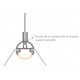 Perfil Redondo aluminio  lacado Blanco 19,7mm para tiras LED, barra 2 Metros