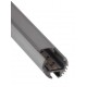 Perfil Aluminio anodizado Redondo 21x17mm. para tiras LED, barra 2 Metros -completo- (a 13,00€/mt.) Acabado Plata