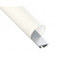 Perfil Aluminio anodizado con difusor Redondo PRO 30mm. para tiras LED, barra 2 Metros -completo-