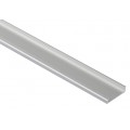 Perfil Aluminio Anodizado Superficie Flexible 18x6mm. para tiras LED, barra de 2 Metros, Plata