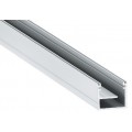 Perfil superficie aluminio anodizado 20,4x19,8mm para tiras LED, barra 2 Metros