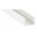 Perfil Aluminio Superficie Blanco 17x15mm. para tiras LED, barra de 2 Metros 