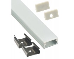 Perfil Superficie aluminio anodizado ECO 16x9mm para tiras LED - Completo -
