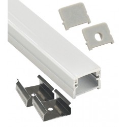 Perfil Superficie aluminio anodizado ECO 16x13mm para tiras LED - Completo -