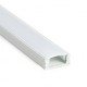Perfil Aluminio Superficie Blanco LINE 17,5x7mm. para tiras LED, barra de 3 Metros 