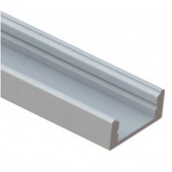 Perfil Aluminio Superficie LINE 17,5x7mm. para tiras LED, barra de 3 Metros 