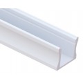Perfil Aluminio Superficie Blanco LINE 17,5x14mm. para tiras LED, barra de 2 Metros 