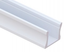 Perfil Aluminio Superficie Blanco LINE 17,5x14mm. para tiras LED, barra de 2 Metros 