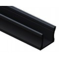 Perfil Aluminio Superficie Negro LINE 17,5x14mm. para tiras LED, barra de 2 Metros 