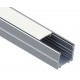 Perfil Aluminio Superficie LINE 17,5x15mm. para tiras LED, barra de 2 Metros