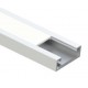 Perfil Aluminio Plata Superficie 25x7,5mm. para tiras LED, barra 2 metros