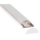 Perfil Aluminio lacado Blanco Superficie 40x5,6mm. para tiras LED, barra de 2 Metros