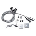 Suspensión Universal Cromada con cable 4m para perfil LED, pack 2ud