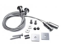 Suspensión Universal Cromada con cable 4m para perfil LED, pack 2ud