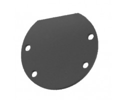 Tapa Final Negra Aluminio para perfil redondo anodizado PR3939A
