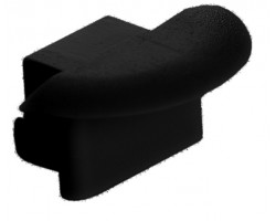 Tapa Final Negra encastar para perfil empotrar anodizado PE2412AN