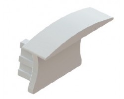 Tapa Final Perfil Aluminio Empotrar LINE 24x14mm PE2414B