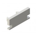 Tapa Final Perfil empotrar suelo pisable aluminio anodizado LINE 19,2x8,3mm