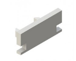 Tapa Final Perfil empotrar suelo pisable aluminio anodizado LINE 19,2x8,3mm