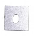 Tapa Final salida cable Difusor Opal Recto Perfil Aluminio Angulo 16x16mm