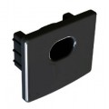 Tapa Final Salida Cable Negro para Perfil Aluminio Superficie LINE PS1815N