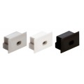 Tapa Final salida cable para perfil anodizado PS1611A, PS1611AB, PS1611AN, Gris, Blanco ó Negro