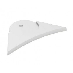 Tapa Final Perfil Redondo aluminio Blanco 19,7mm con reflector PR2015AB