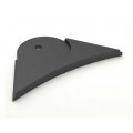 Tapa Final Perfil Redondo aluminio Negro 19,7mm con reflector PR2015AN