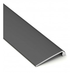 Visera Reflector Negra Perfil Redondo aluminio 19,7mm PR2015AN, barra de 2 metros