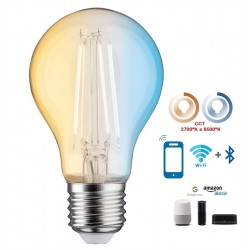 Lámpara LED Standard Gold E27 Filamento 6W 806lm CCT Wifi+Bluetooth, para Smartphone y control voz