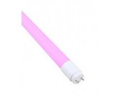 Tubo LED T8 600mm 9W Rosado Especial Carnicerias, conexión 1 lado