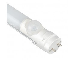 Tubo LED T8 1200mm 18W con detector por infrarrojos, Apagado Total, conexión 1 lado