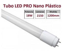 Tubo LED T8 1200mm Nano PC 18W, conexión 1 lado