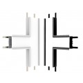 Unión en T para Luminaria lineal Empotrar LED Blanco ó Negro