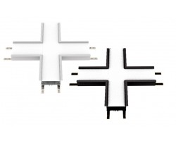 Unión en X para Luminaria lineal Empotrar LED Blanco ó Negro