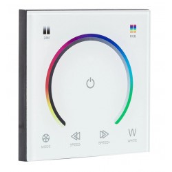 Controlador Táctil para tira LED Blanco para empotrar en cajetín universal