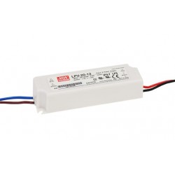 Fuente alimentación LED Voltaje constante IP67 20W 12VDC MEAN WELL