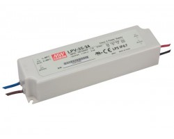 Fuente alimentación LED Voltaje constante IP67 36W 24VDC MEAN WELL