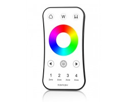 Mando R8 para controlador RGB, RGBW - RF 4 zonas