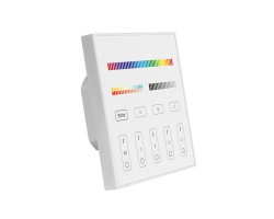 Mando Empotrar Controlador RF Monocolor, RGB, RGBW, CCT, RGB+CCT. hasta 4 zonas